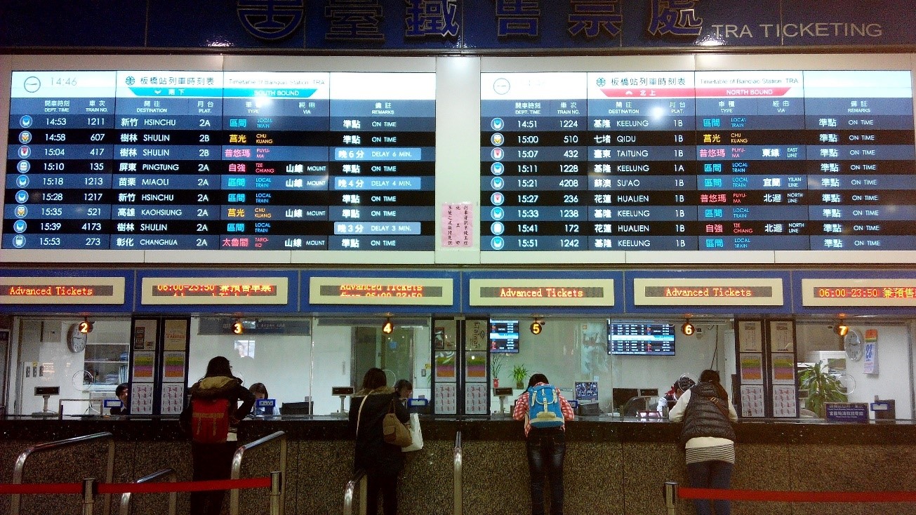 圖壹-23 板橋站列車開車時刻自動顯示裝置TIDS