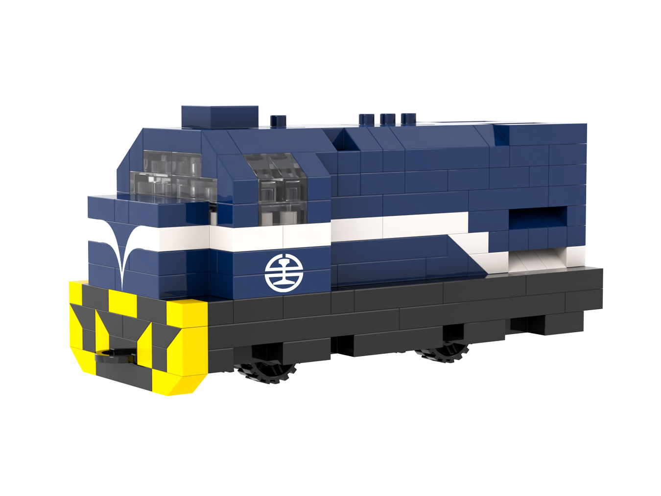 Q版車廂積木鑰匙圈-藍皮解憂號