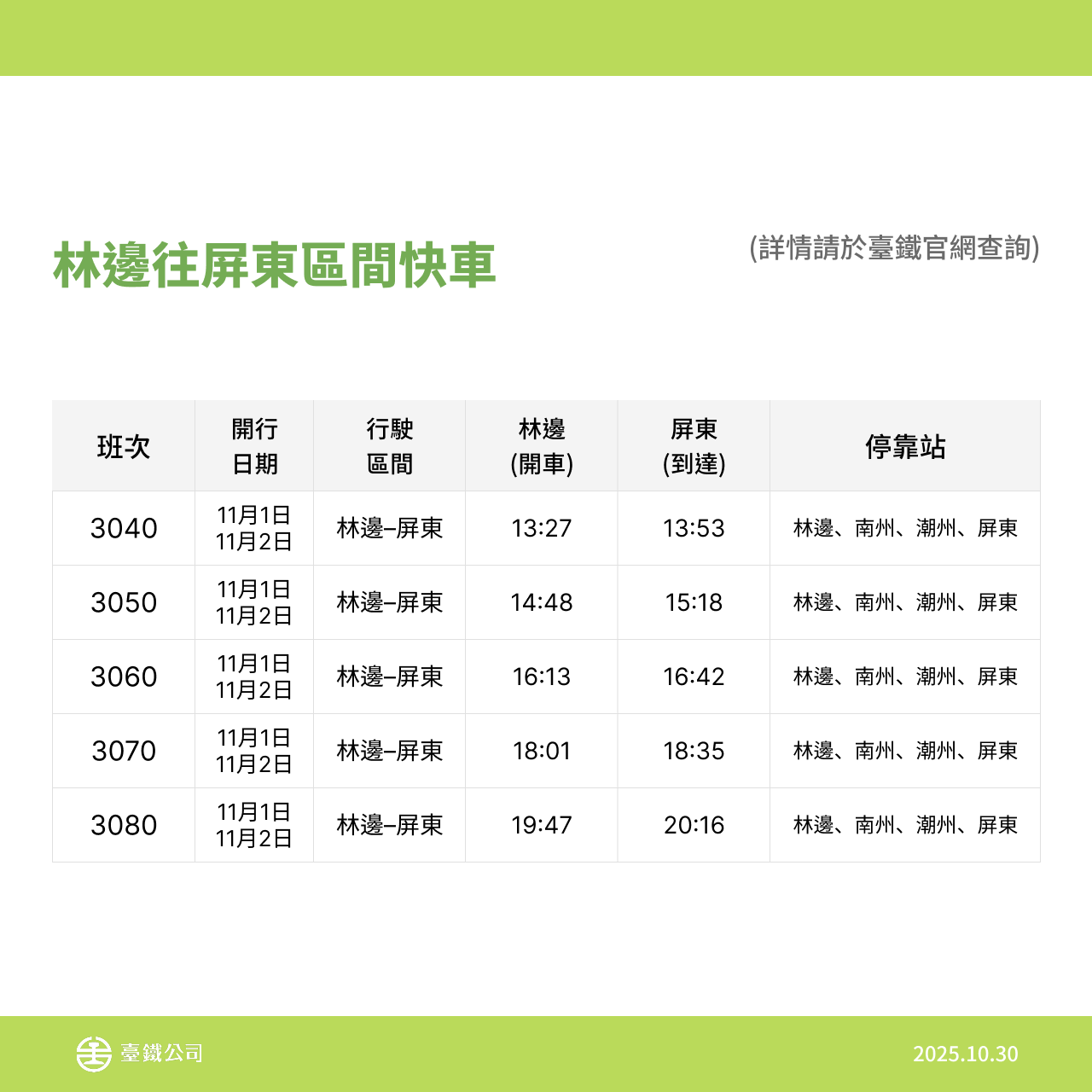 2025屏東鐵道文化觀光祭加開班次時刻表 2.png