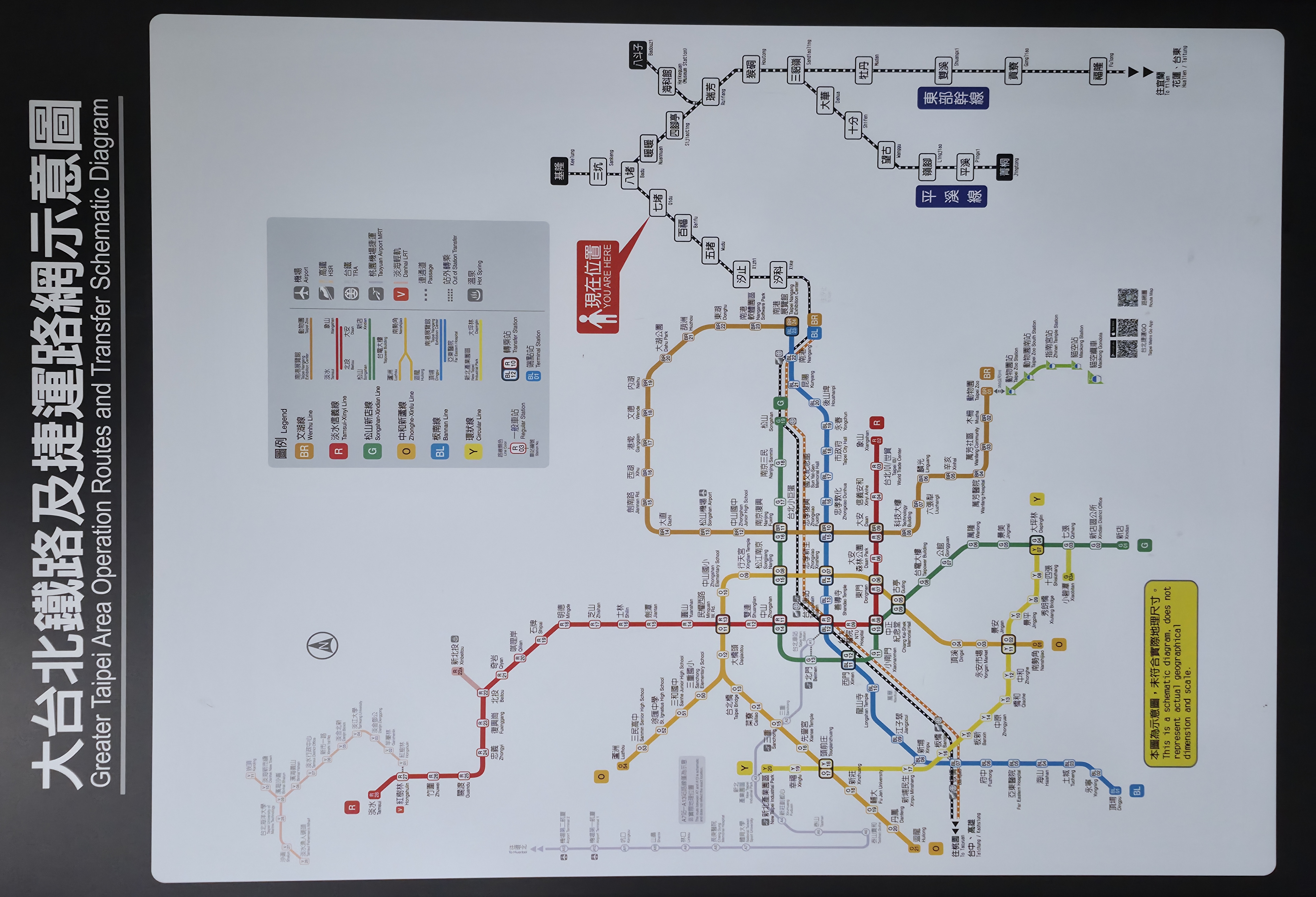 大台北鐵路及捷運路網示意圖