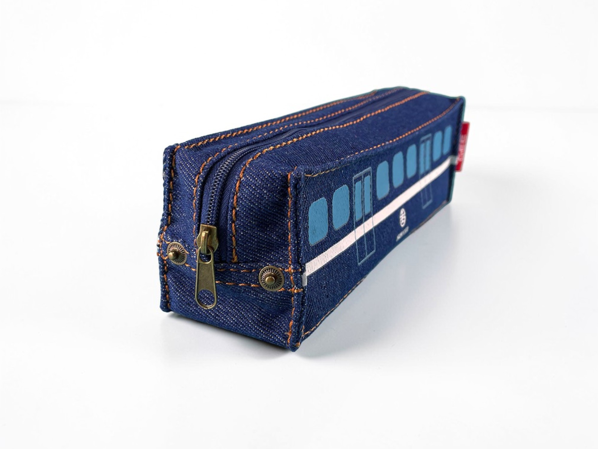 藍皮列車造型筆袋