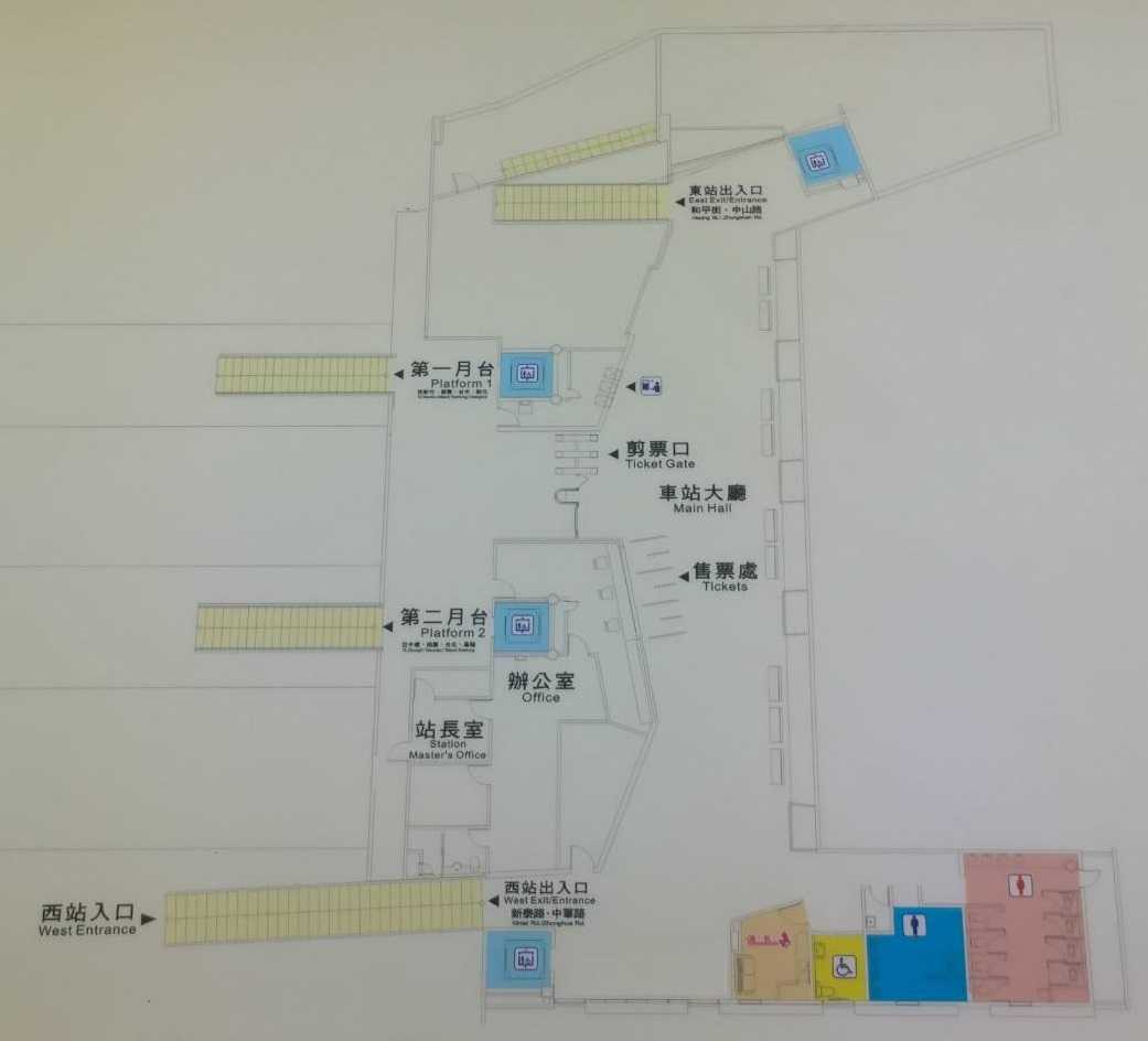 竹北站平面圖