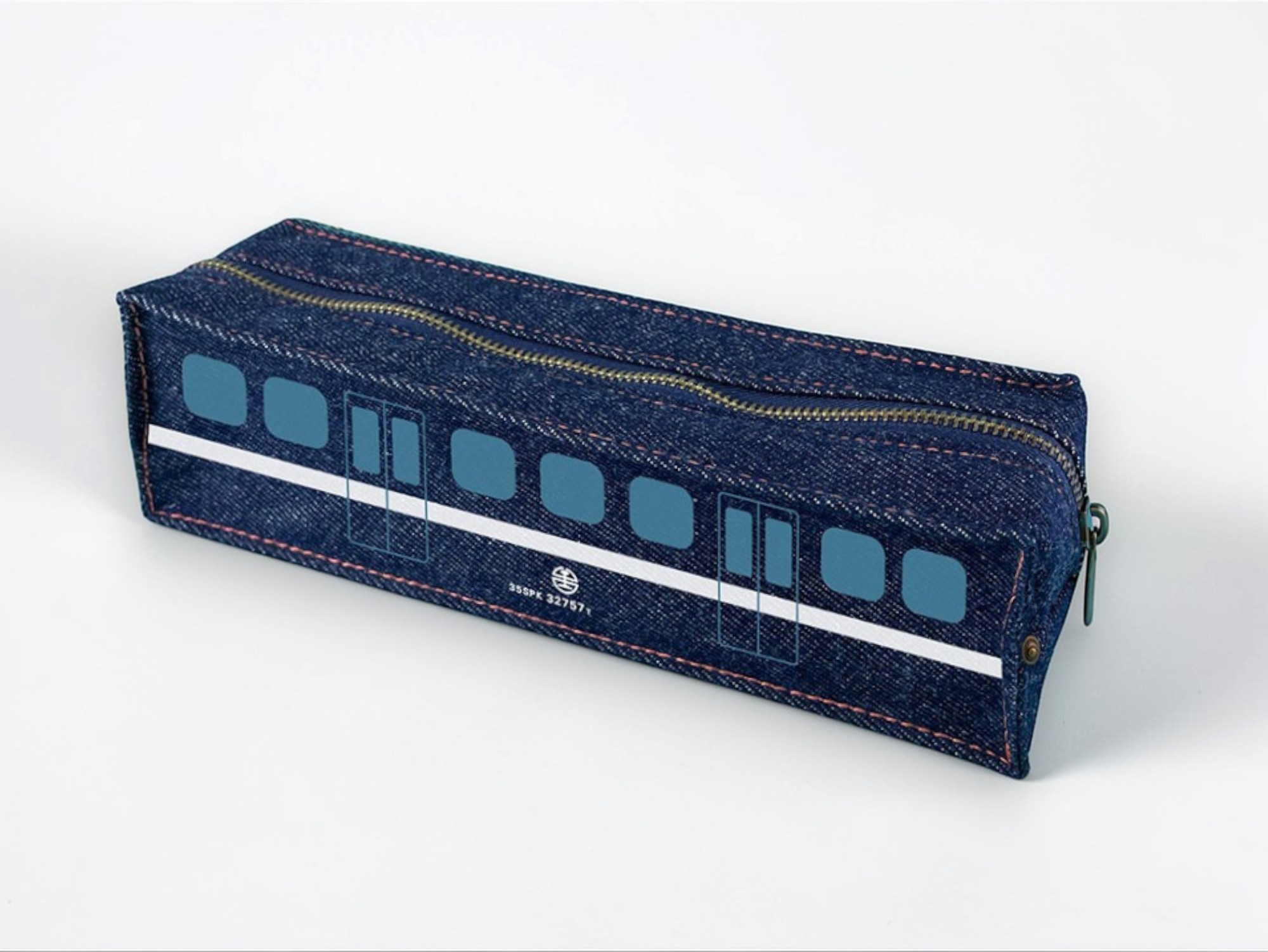 藍皮列車造型筆袋